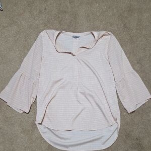 Bass Light Pink Blouse with Flared Sleeves